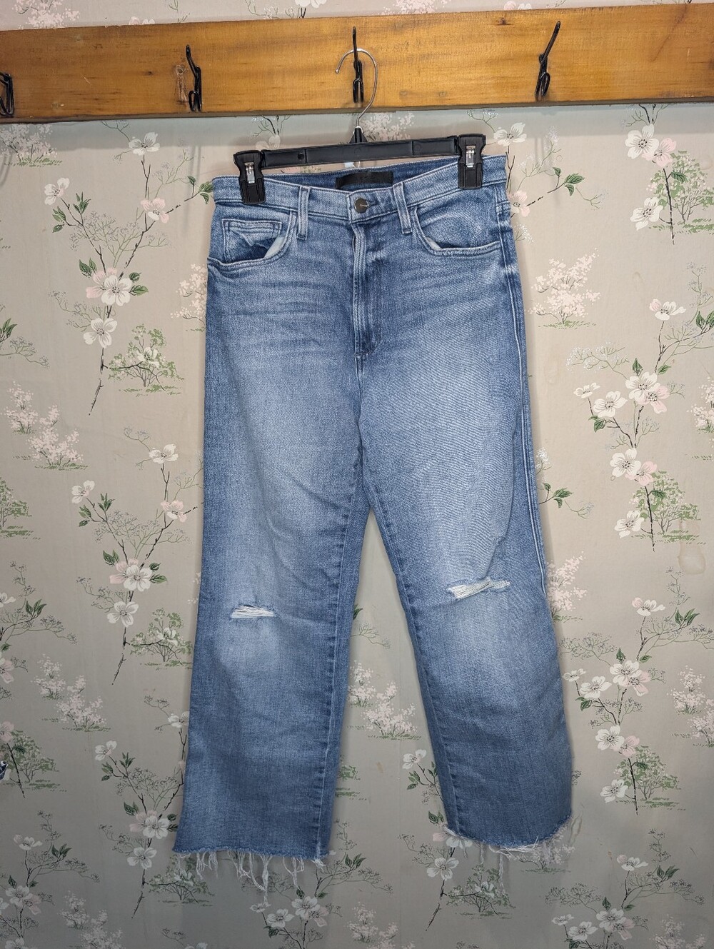 Joe's Jeans The Blake High Rise Wide-Leg Crop With Raw Hem